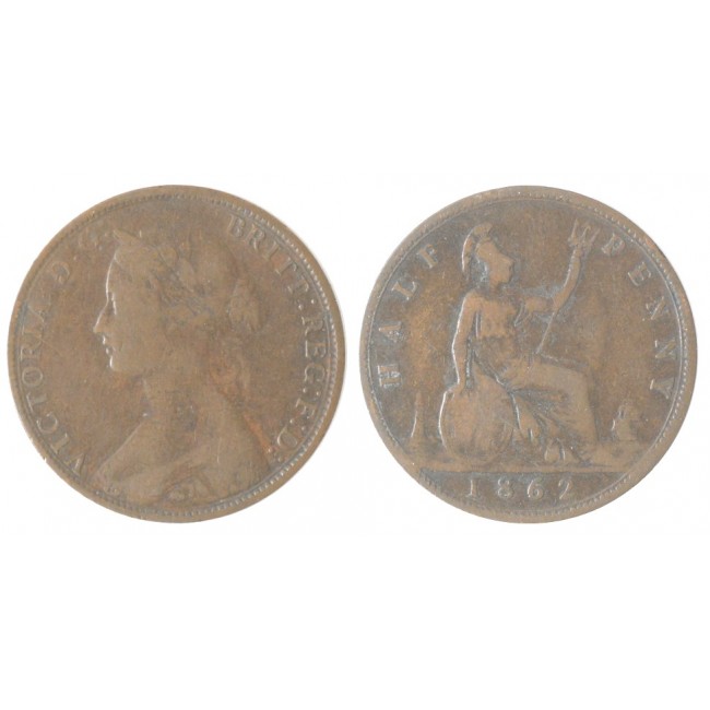 Gran Bretagna 1/2 Penny 1862
