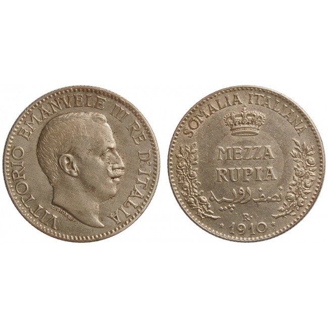 Somalia 1/2 Rupia 1910 - 0,84 Lire