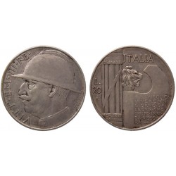 20 Lire 1928 A. VI Elmetto