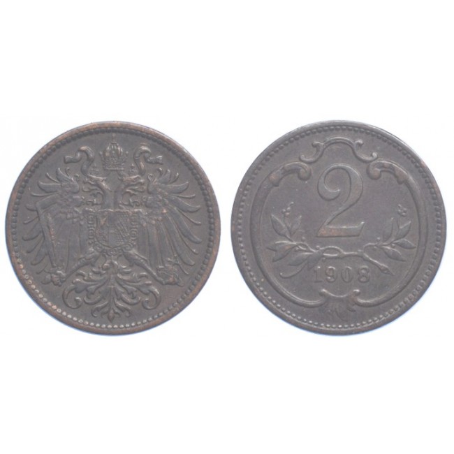 Austria 2 Heller 1908