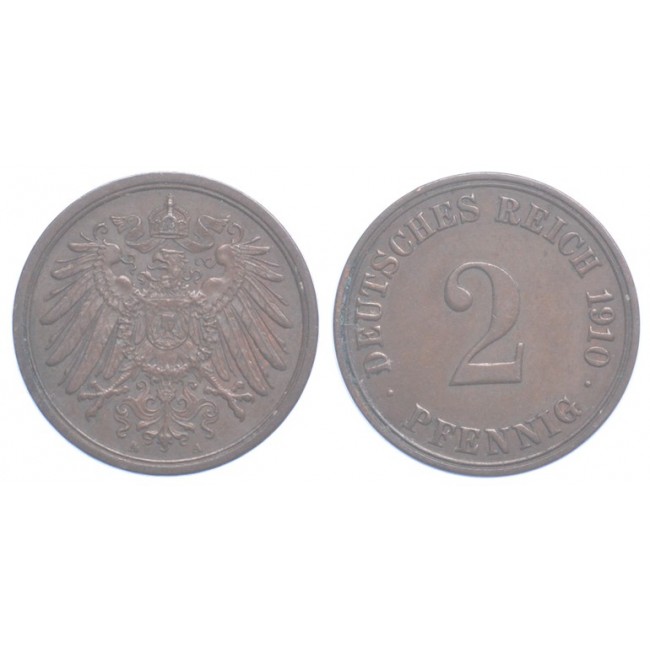Germania Impero 2 Pfennig 1910 (A)