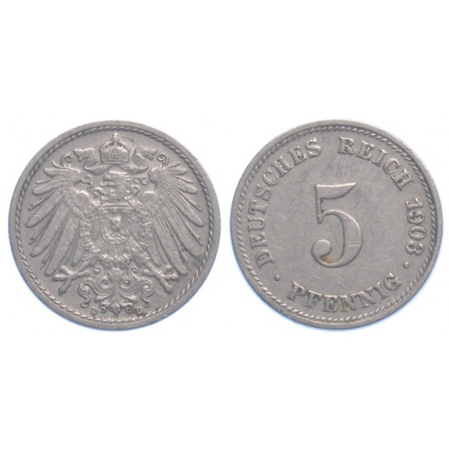 Germania Impero 5 Pfennig 1903 (D)