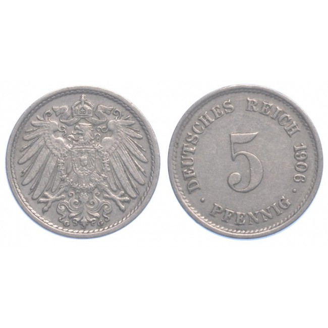 Germania Impero 5 Pfennig 1906 (G)