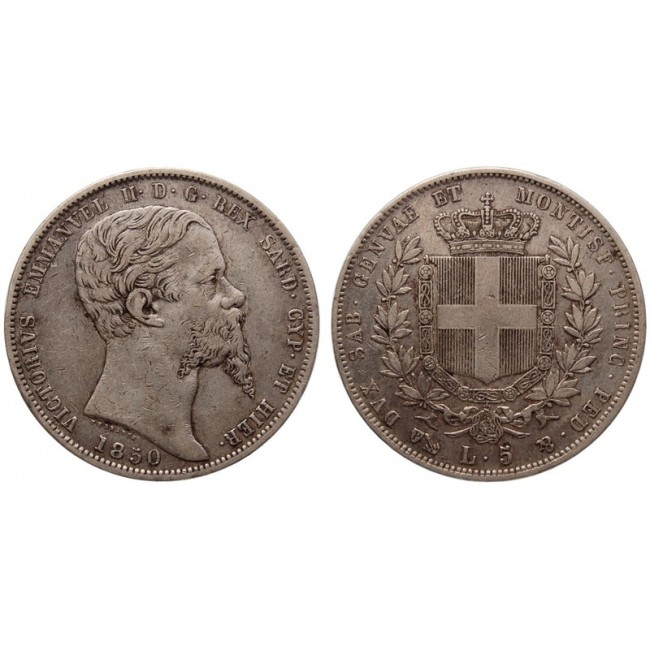 Vittorio Emanuele II - 5 Lire 1850