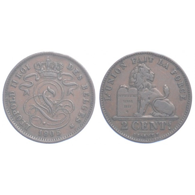Belgio 2 Centimes 1905