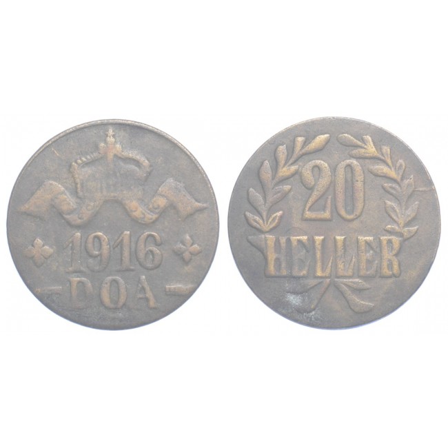 Africa Orientale Tedesca 20 Heller 1916 (corona larga)