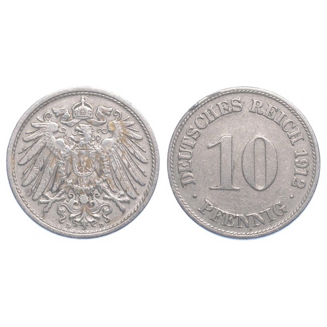 Germania Impero 10 Pfennig 1912 (D)