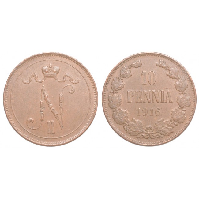 Finlandia 10 Pennia 1916