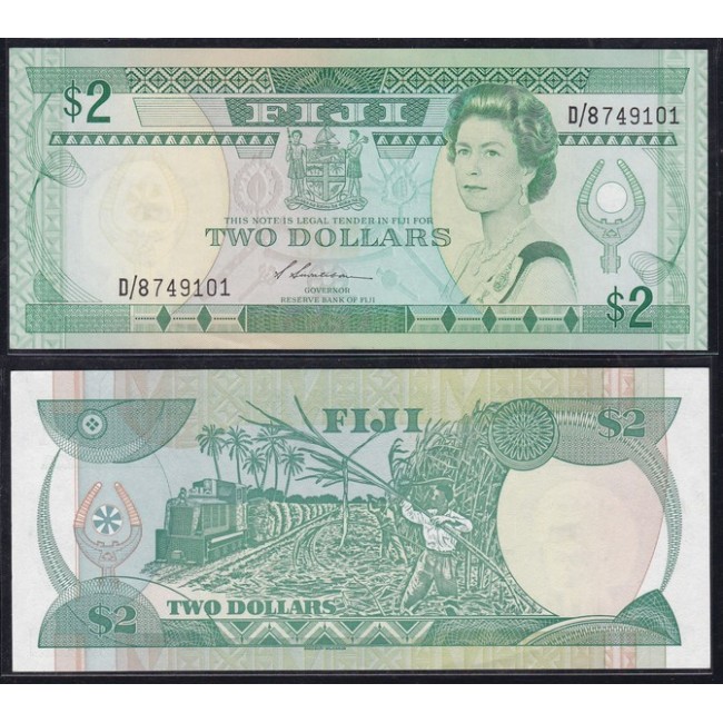 Fiji 2 Dollars 1988
