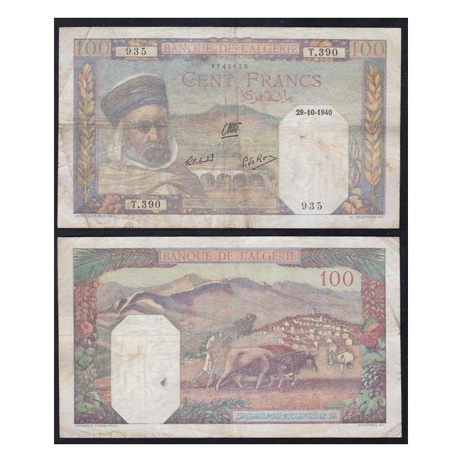 Algeria 100 Francs 1940