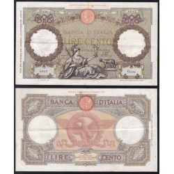 Biglietti di banca 100 Lire 1940 Roma guerriera - Fascio