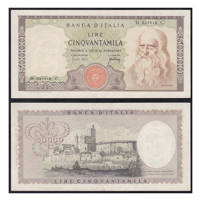 50.000 Lire 1967 Leonardo da Vinci