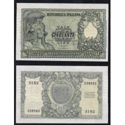 50 Lire 1951 Italia elmata