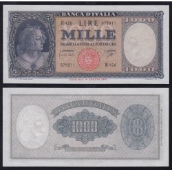 Biglietti di banca 1.000 Lire 1961 Italia - Medusa
