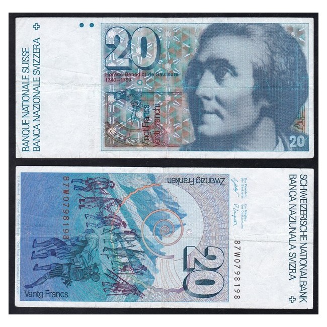 Svizzera 20 Franken 1978-92
