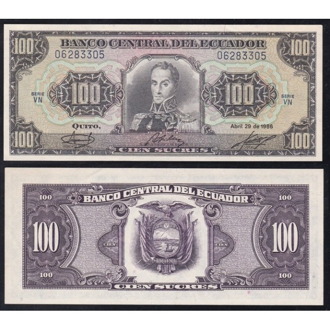 Equador 100 Sucres 1986