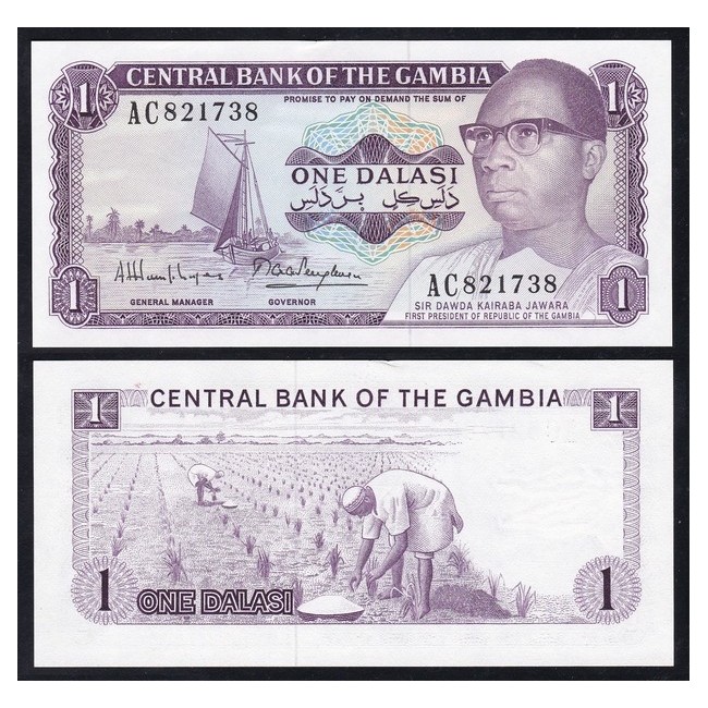 Gambia 5 Dalasis 1987-90