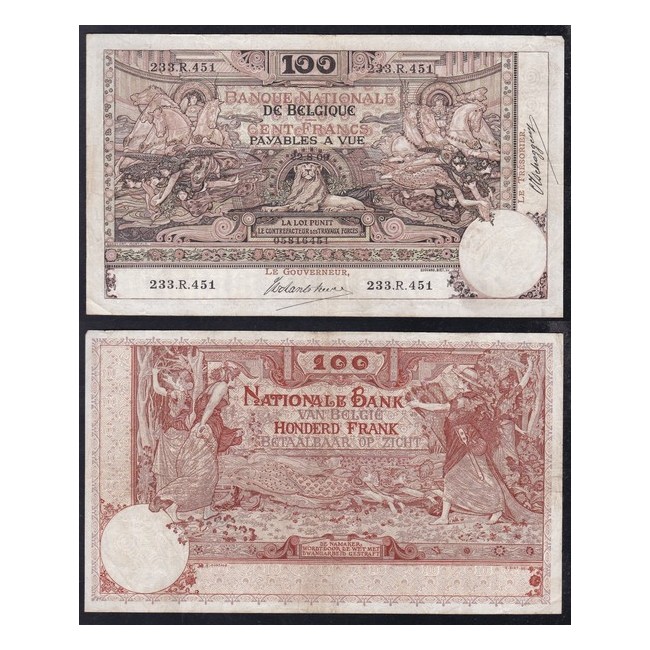 Belgio 100 Francs 1909