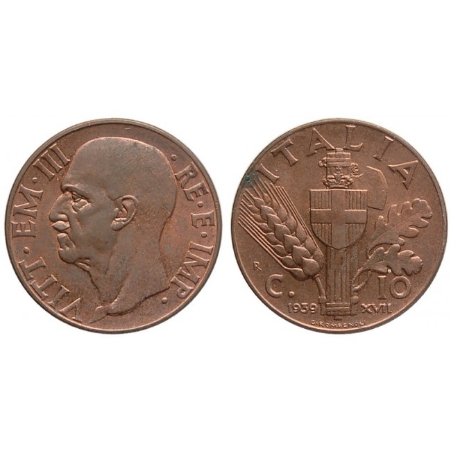 10 Centesimi 1939 XVII Impero