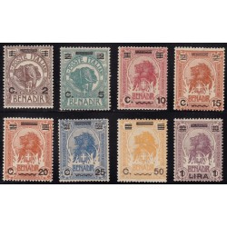 1926 Francobolli del 1907 (n.10) e 1916 (n.23) e nuova tiratura (del 1920) dei francobolli del 1906-07 soprastampati