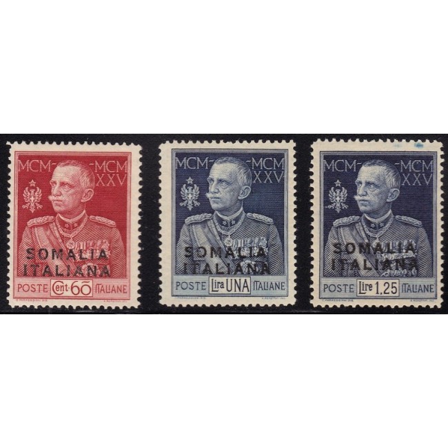 1925-26 Giubileo del Re. Francobolli d'Italia n. 186-91 soprastampati