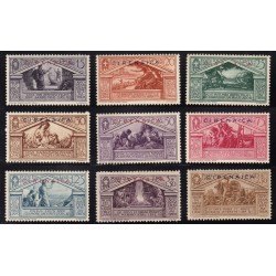 1930 Virgilio. Francobolli d'Italia n. 282-90 soprastampati