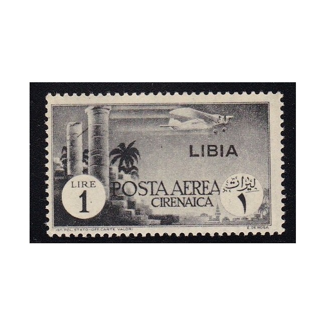 1941 Posta Aerea Nuova tiratura del francobollo di Cirenaica del 1932 (n.9)