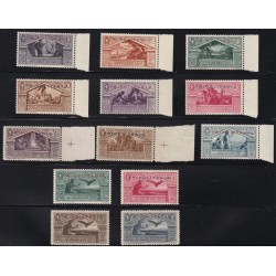 1930 Virgilio. Francobolli d'Italia n. 282-90 soprastampati, A21 -24 in colori cambiati