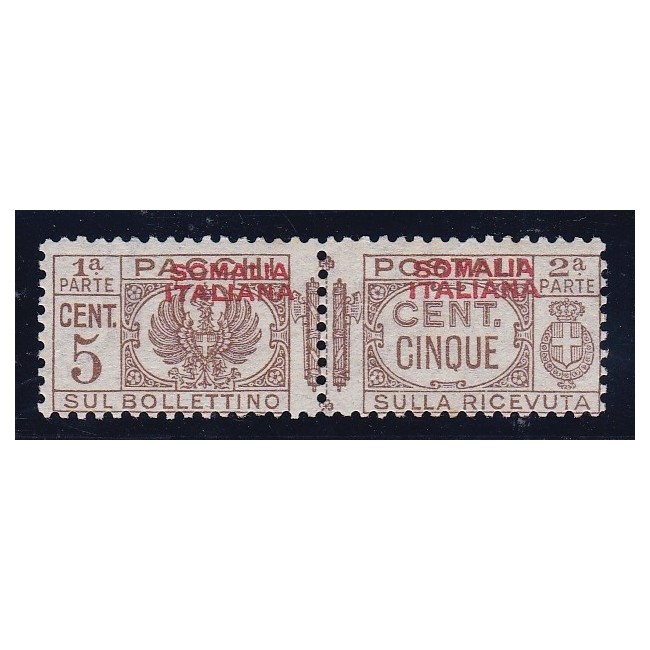 1937 Pacchi Postali d'Italia del 1927-39 soprastampati SOMALIA ITALIANA in rosso del I tipo