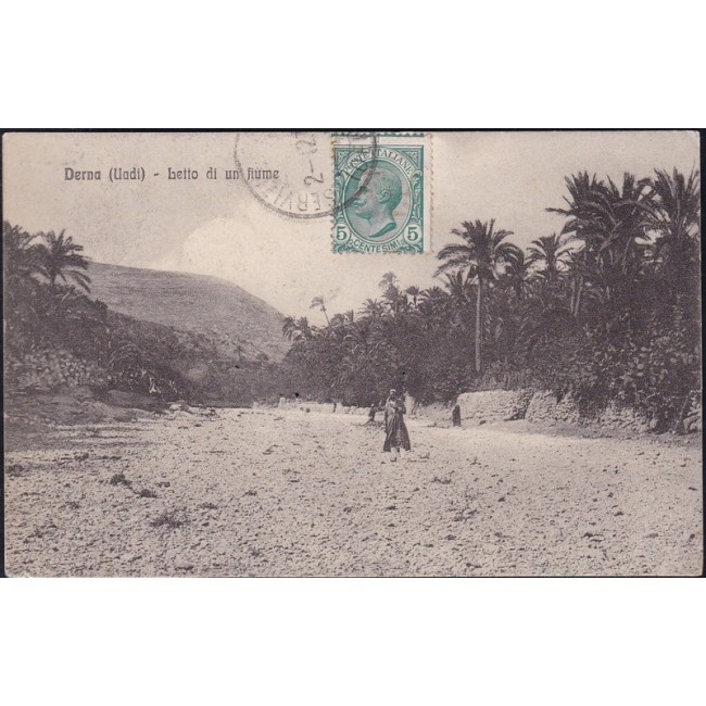 Libia 1911 - Derna (Uadi) letto di un fiume