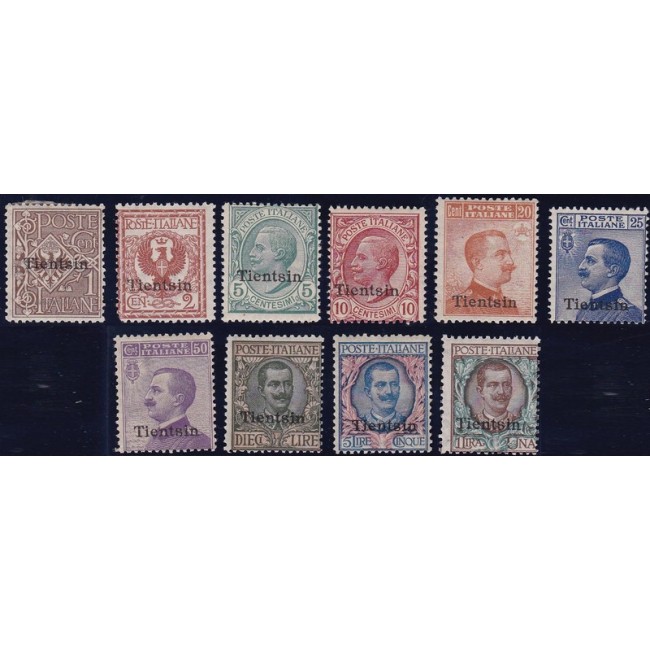 Tientsin 1917-18 Francobolli del 1901-16 soprastampati