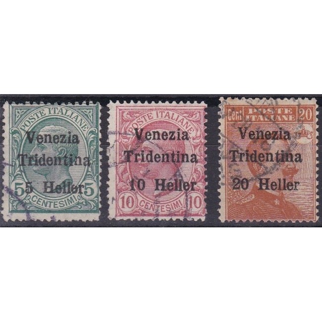 Alto Adige 1918 Francobolli d'Italia del 1906-17 soprastampati