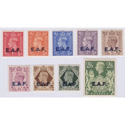 Somalia 1943-46. Francobolli di Gran Bretagna del 1937-42 soprastampati E.A.F.