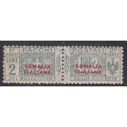 1926 Pacchi Postali d'Italia del 1914-22 soprastampati SOMALIA ITALIANA in rosso del I tipo