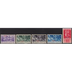 1930 Ferrucci - Calino. Francobolli d'Italia n. 276-80 in colori cambiati, soprastampati