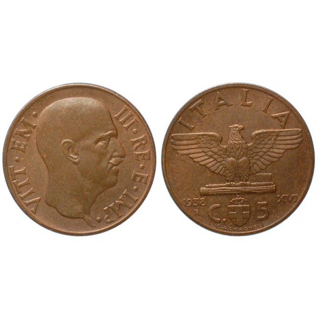 5 Centesimi 1938 XVI Impero