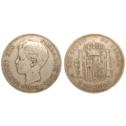 Spagna 5 Pesetas 1898