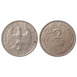 Germania Repubblica di Weimar 2 Reichsmark 1925