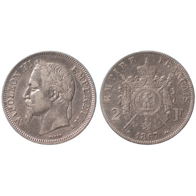 Francia 2 Francs 1867