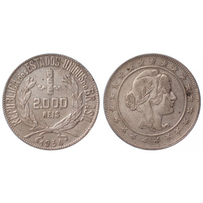 Brasile 2.000 Reis 1934