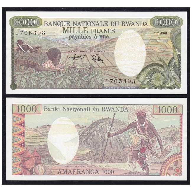 Rwanda 1000 Francs 1978