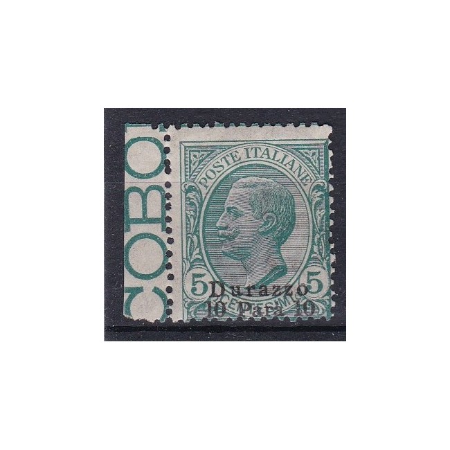 Levante - Durazzo 1909-11. Francobolli del 1901-10 soprastampati DURAZZO e nuovo valore