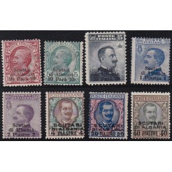 Levante - Scutari d'Albania 1909-11. Francobolli del 1901-10 soprastampati SCUTARI DI ALBANIA e nuovo valore