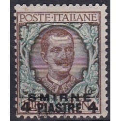 Levante - Smirne 1909-11. Francobolli del 1901-10 soprastampati SMIRNE e nuovo valore