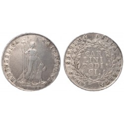 Napoli Piastra da 12 Carlini anno VII (1799)