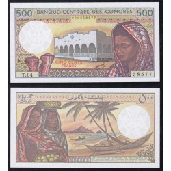 Comores 500 Francs 1986