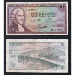 Islanda 10 Kronur 1957