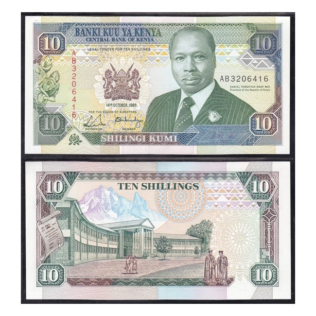 Kenya 10 Shillings 1989