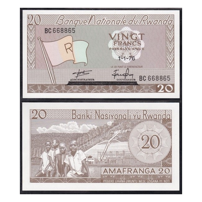 Rwanda 20 Francs 1976