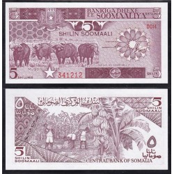 Somalia 5 Shilin - 5 Shillings 1986